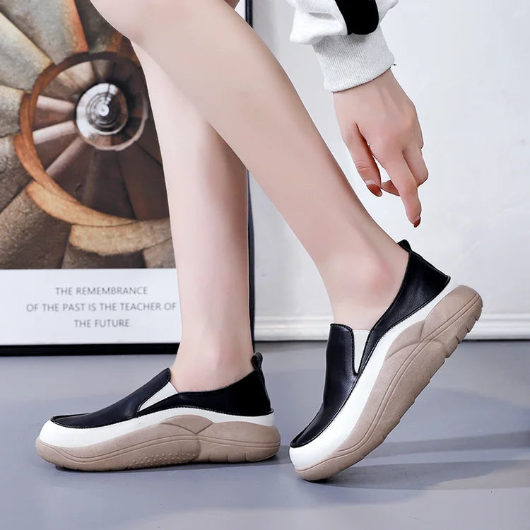 2022 Hot Sale vastag talpú alacsony kivágású bőr cipő